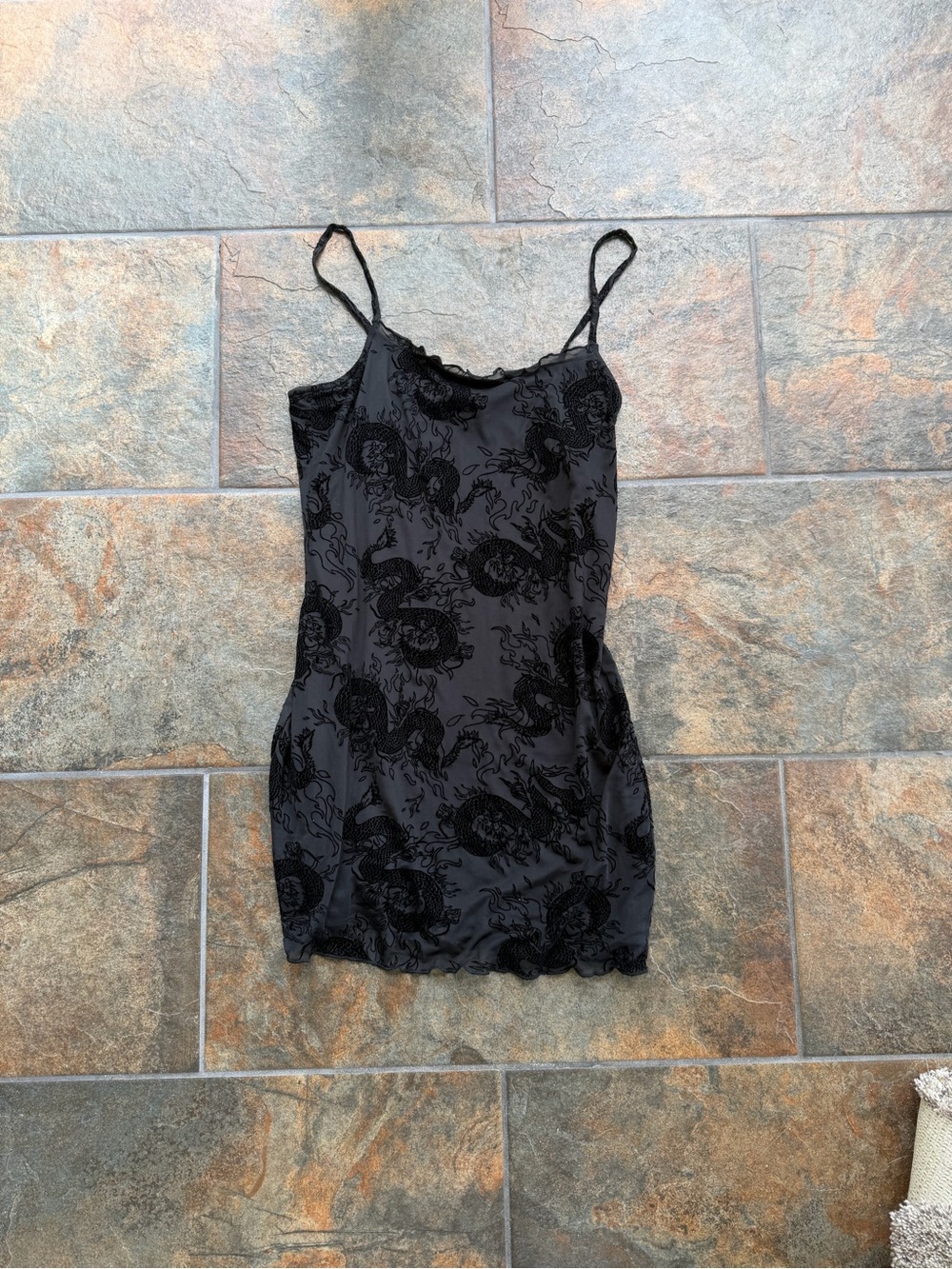 H&M Black Floral Slip Dress